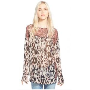 Plenty By Tracy Reese Ikat Pintuck Tunic Sz XS